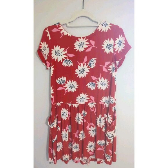 Cat & Jack Other - Cat & Jack Girl's Dress Size XL 14/16 Girl Red White Blue & Pink Flower Design